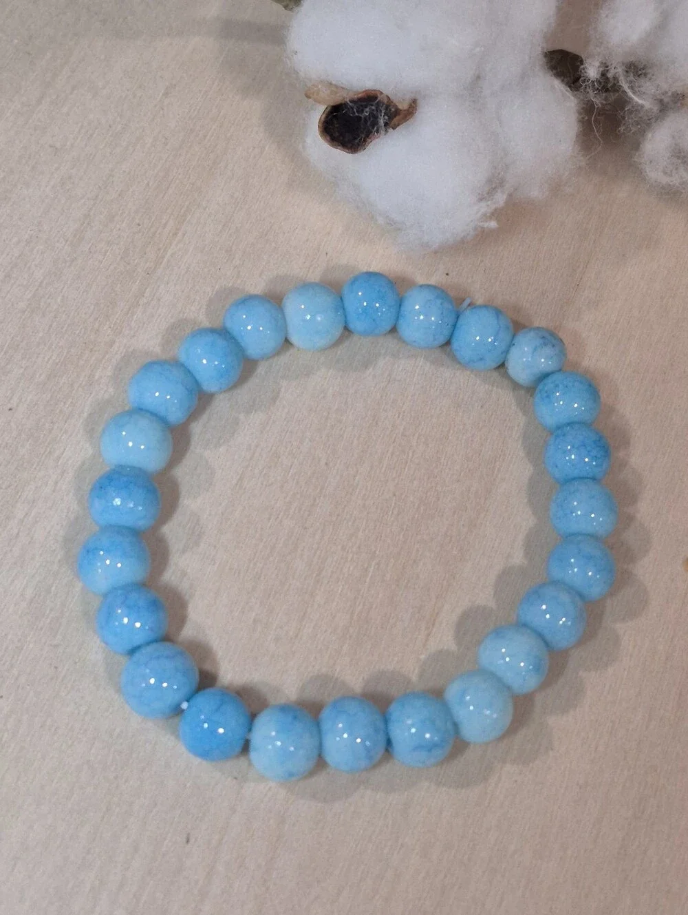🩵🩵NEW🩵🩵 PRETTY!! 8MM LARIMAR Beaded Stretch Bracelet